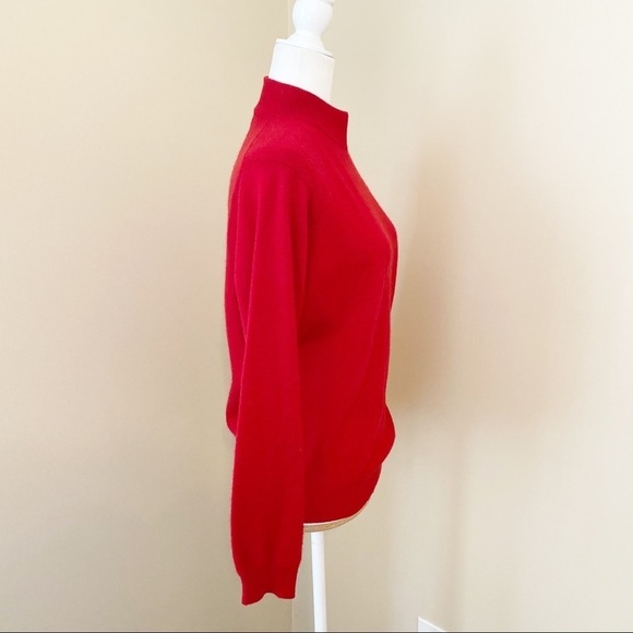 Charter Club 100% Cashmere Mock Turtleneck Red Sweater - S - Picture 2 of 9